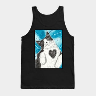 Happy cat  art Tank Top